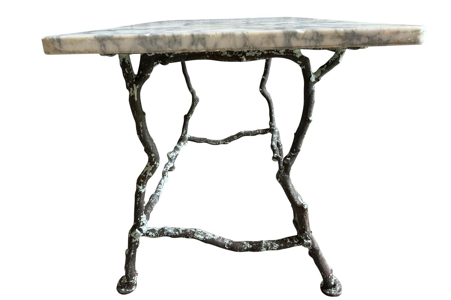 Exceptionnelle console de jardin française du 19ème siècle Bon état - En vente à Round Top, TX
