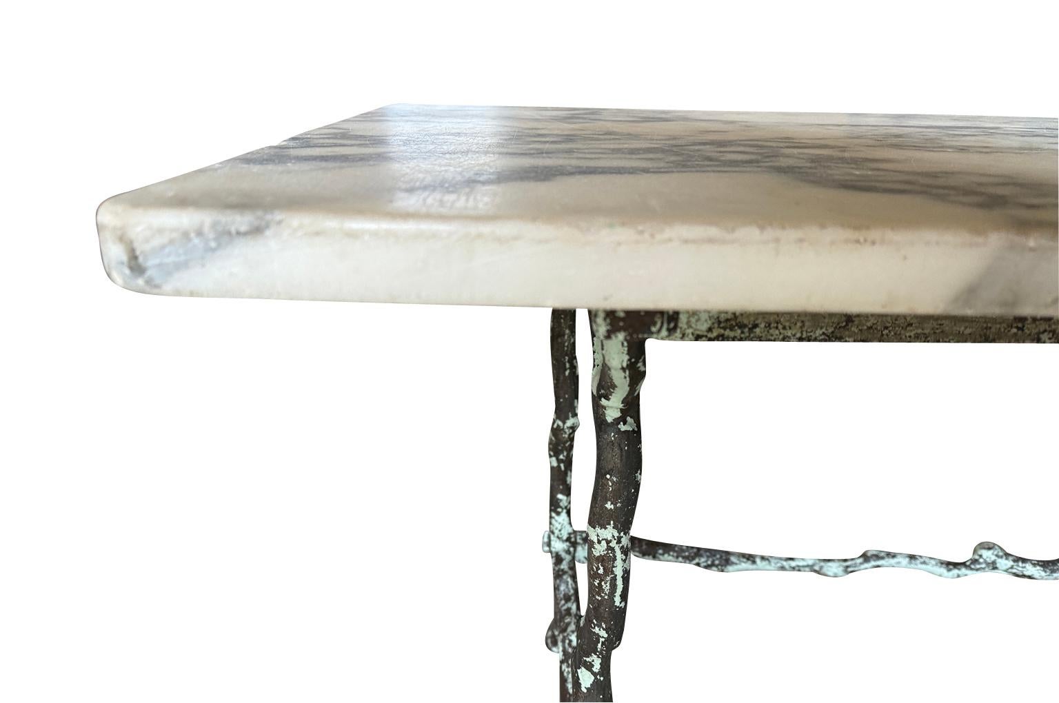 Fer Exceptionnelle console de jardin française du 19ème siècle en vente