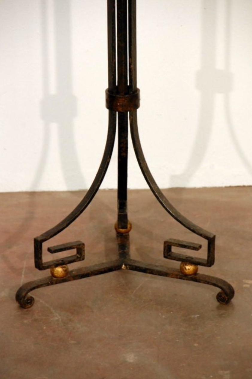 Exceptional French 40's Candelabra in the Style of Gilbert Poillerat In Good Condition For Sale In Los Angeles, CA