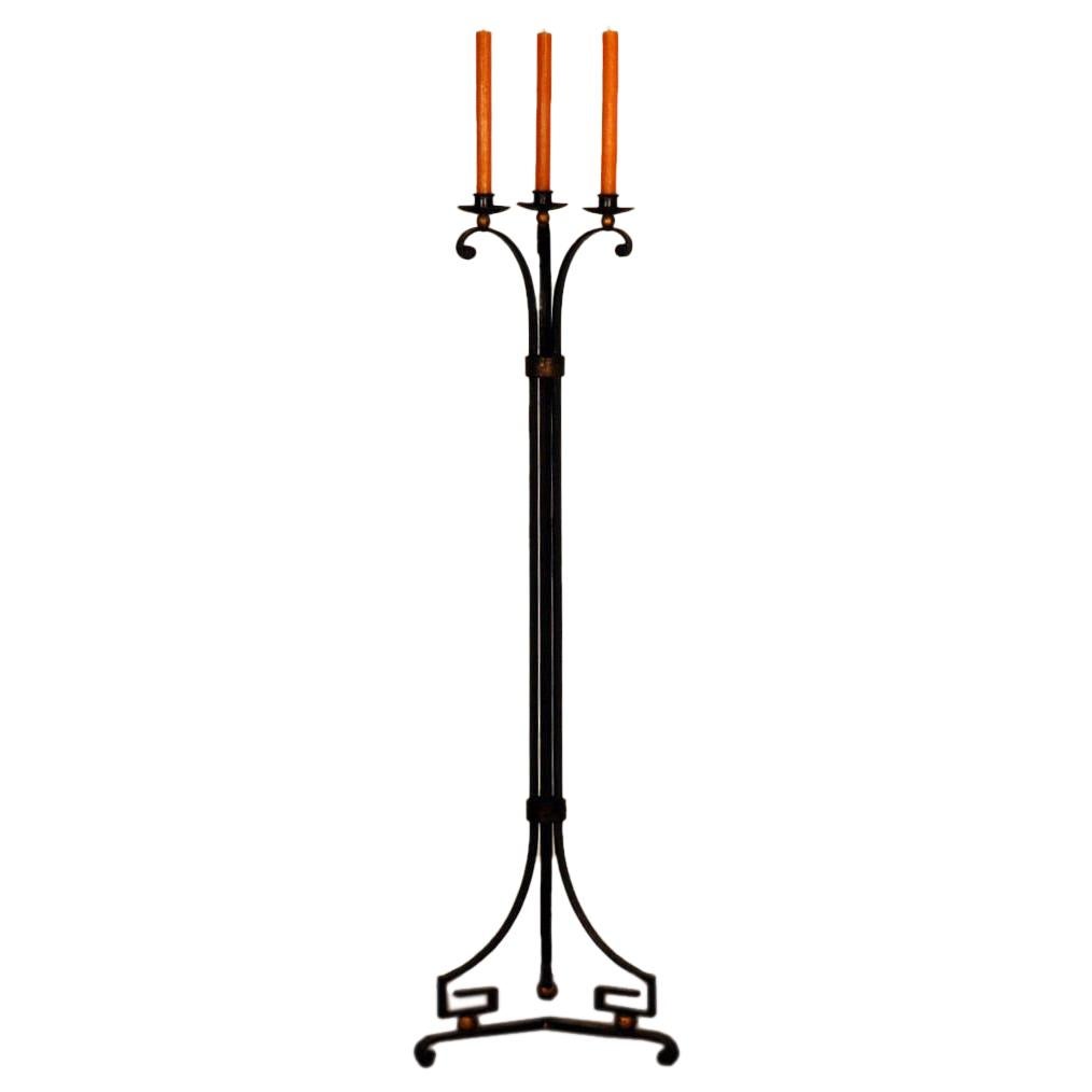 Eccezionale candelabro francese degli anni '40 nello stile di Gilbert Poillerat