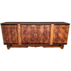 Antique Exceptional French Art Deco Andre Leleu Palisander Sideboard, 1940s