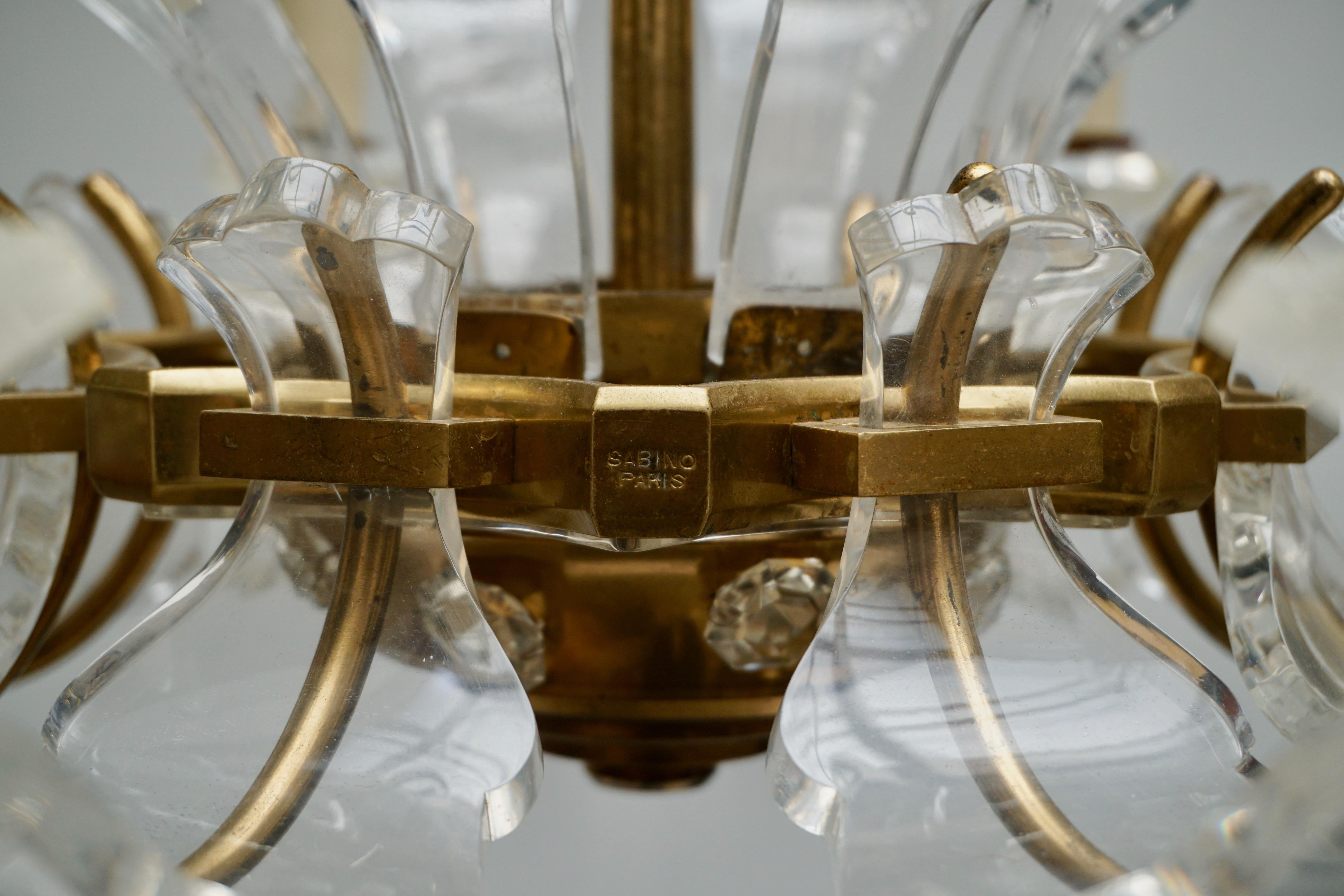 Exceptional French Art Deco Chandelier by Ernest Sabino 4