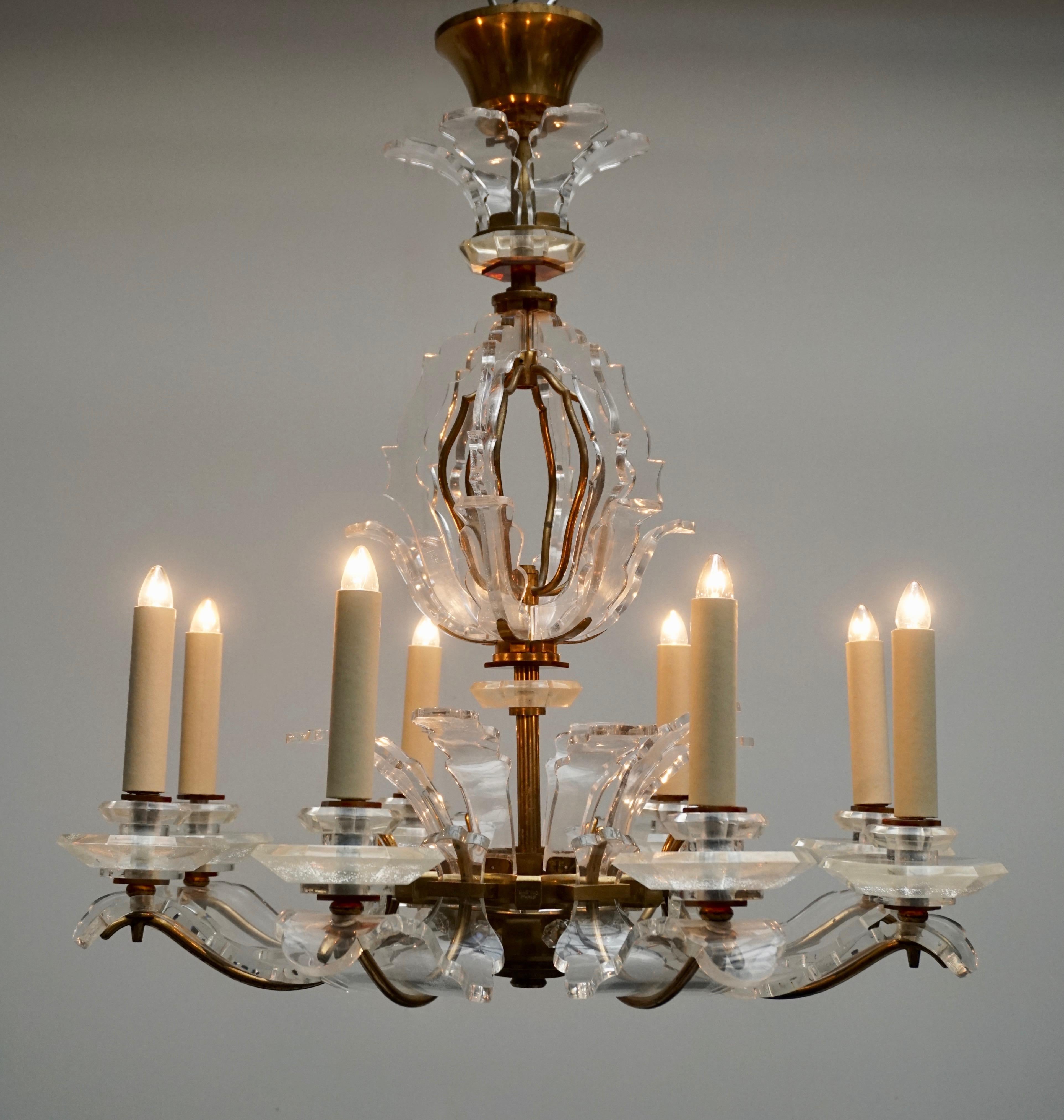 Exceptional French Art Deco Chandelier by Ernest Sabino 2