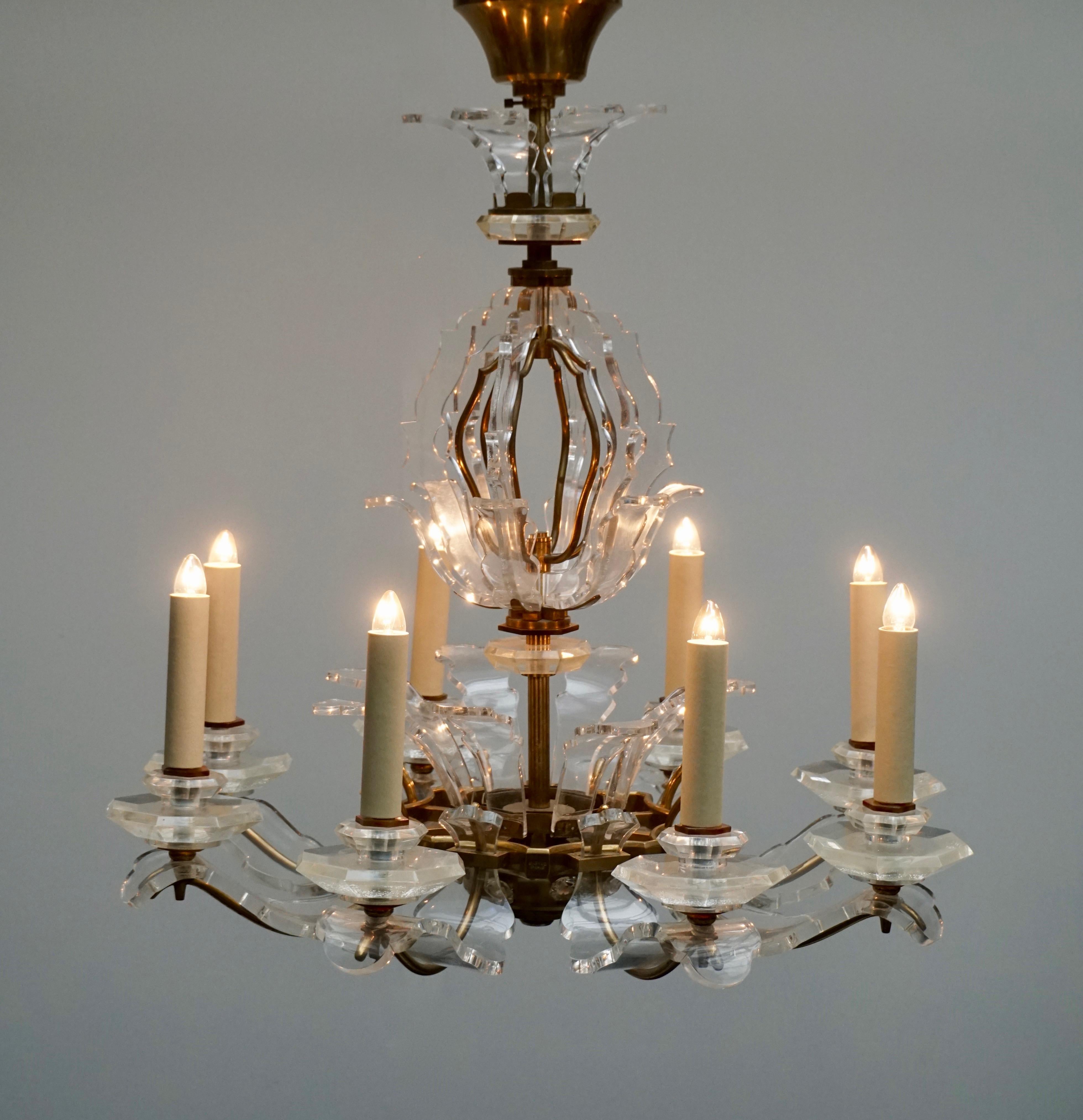 Exceptional French Art Deco Chandelier by Ernest Sabino 3