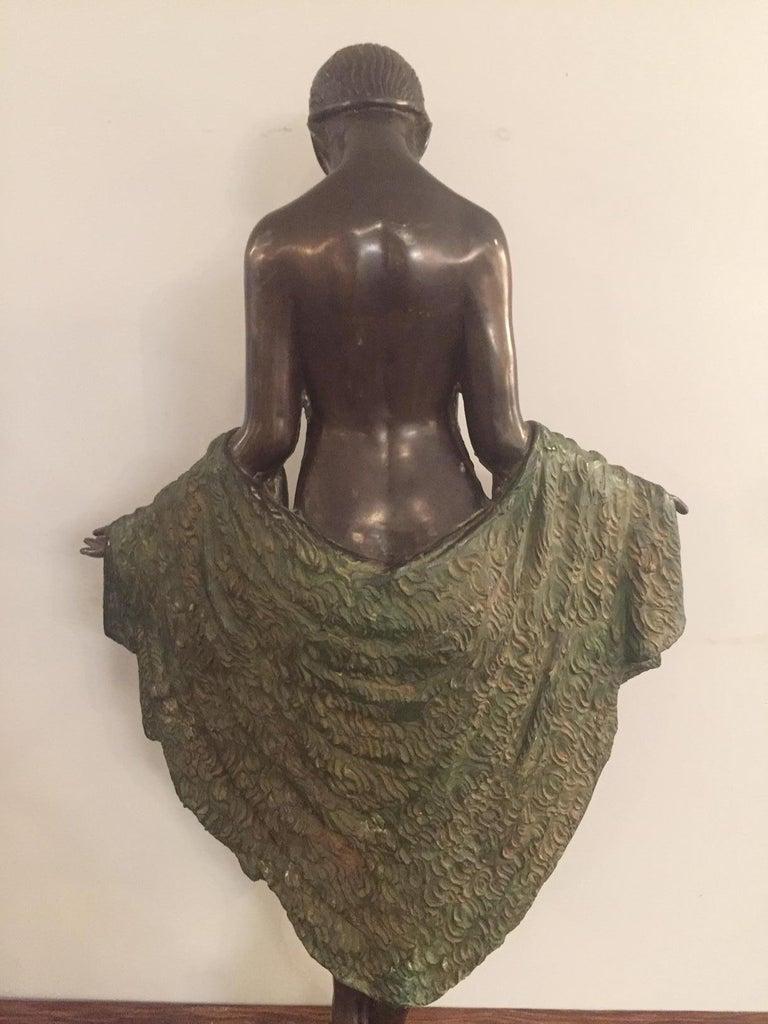 Exceptionnel bronze Art Déco français J.E Descomps, 1925 en vente 4