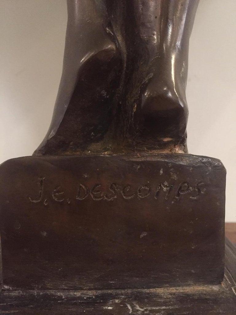 Exceptionnel bronze Art Déco français J.E Descomps, 1925 en vente 7