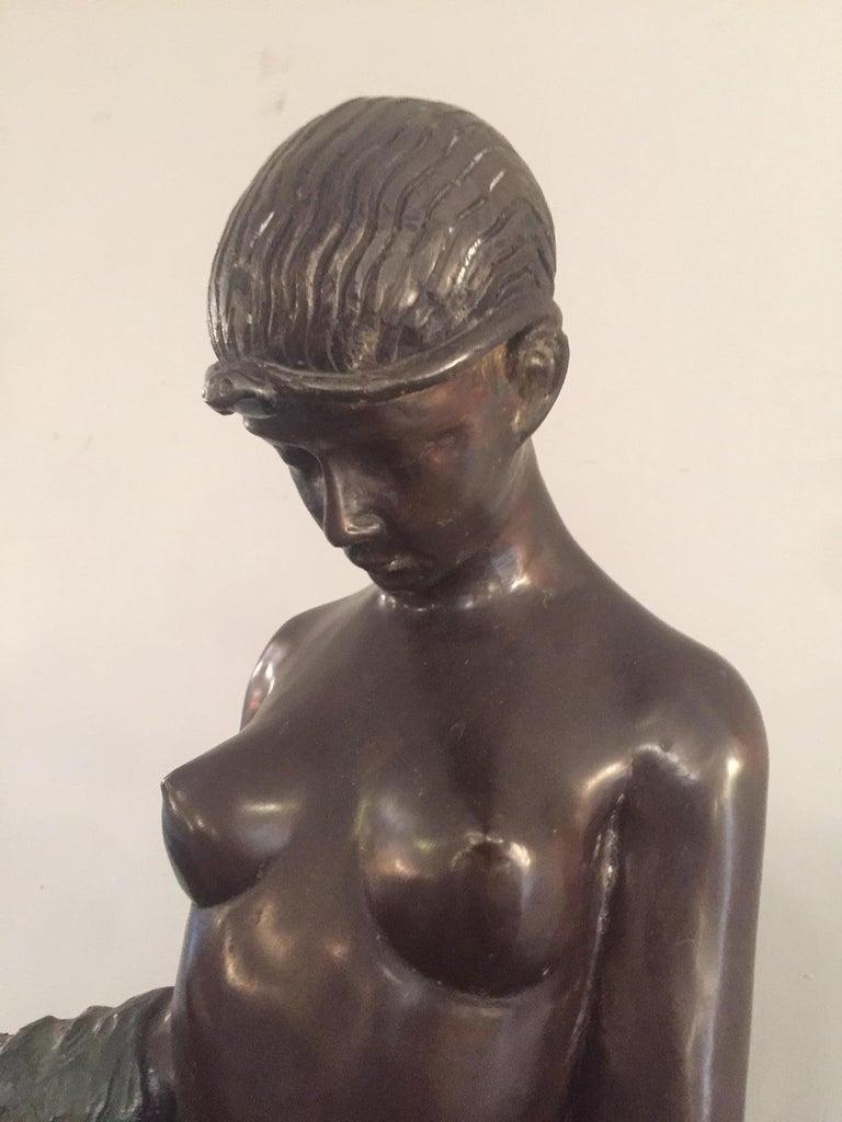 20ième siècle Exceptionnel bronze Art Déco français J.E Descomps, 1925 en vente