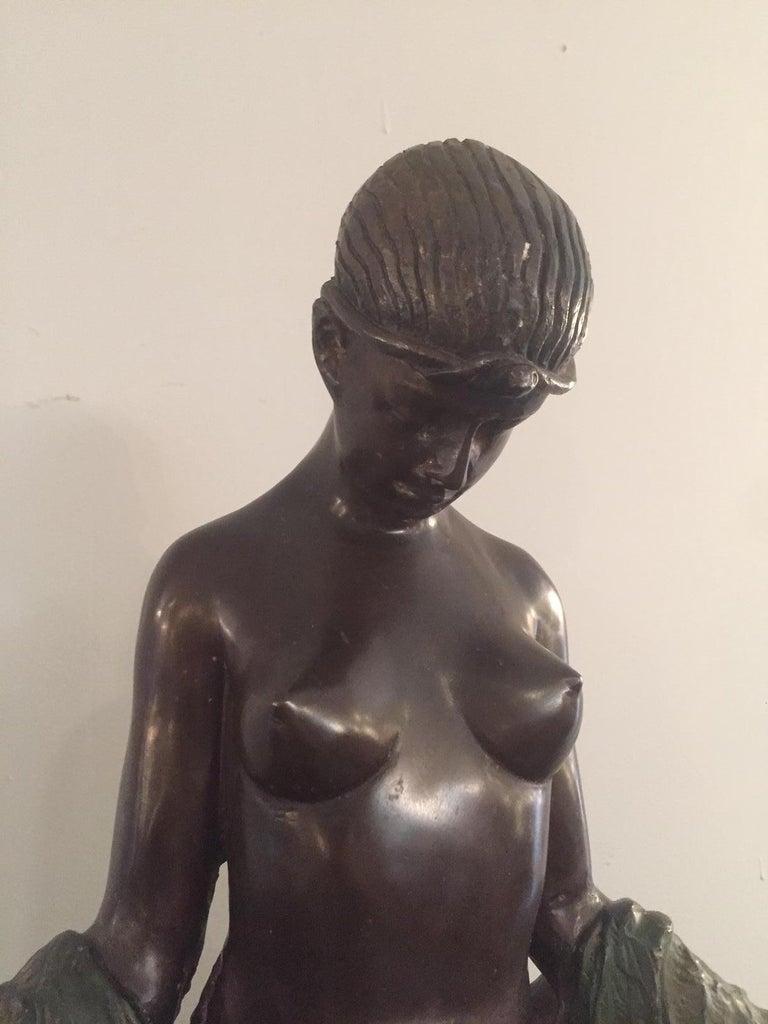 Bronze Exceptionnel bronze Art Déco français J.E Descomps, 1925 en vente