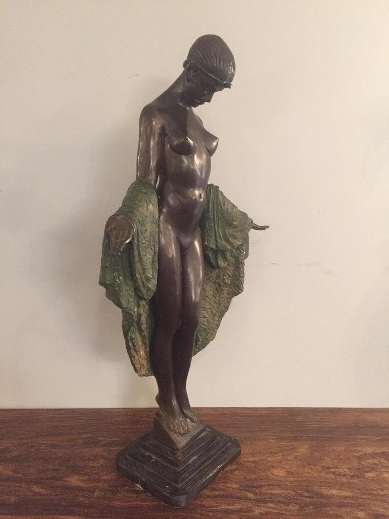 Exceptionnel bronze Art Déco français J.E Descomps, 1925 en vente 1