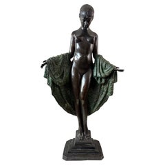 Exceptional French Art Deco J.E Descomps Bronz, 1925s