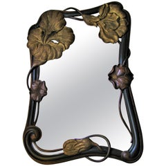 Exceptional French Belle Epoche Rare Period Art Nouveau Mirror