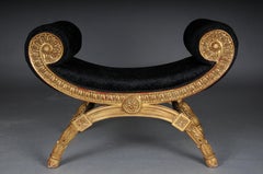 Außergewöhnliche französische Bank, Hocker, Gondel in Empire