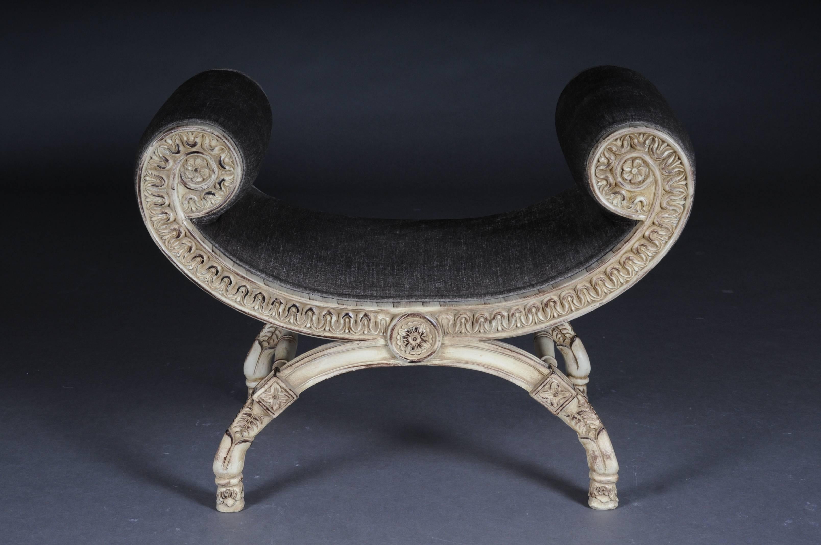 Exceptional French Bench, Stool, Gondola in Empire No. 2 In Good Condition For Sale In Berlin, DE