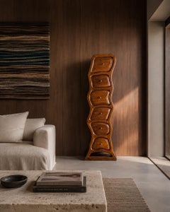 Exceptional French Brutalist Sculptural Tallboy Chest