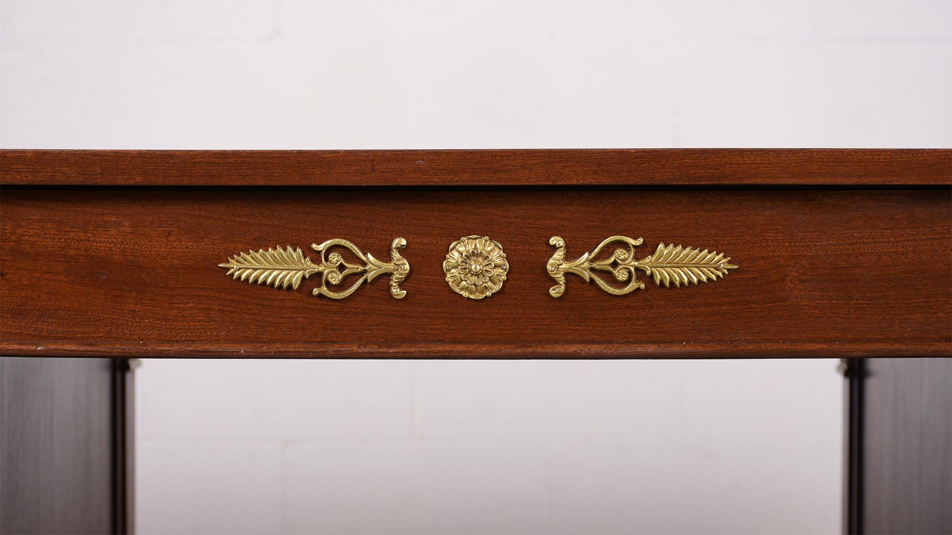 French Double Pedestal Empire Style Desk, circa 1950s 2