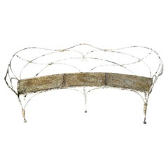 Exceptional French Iron Garden Bench