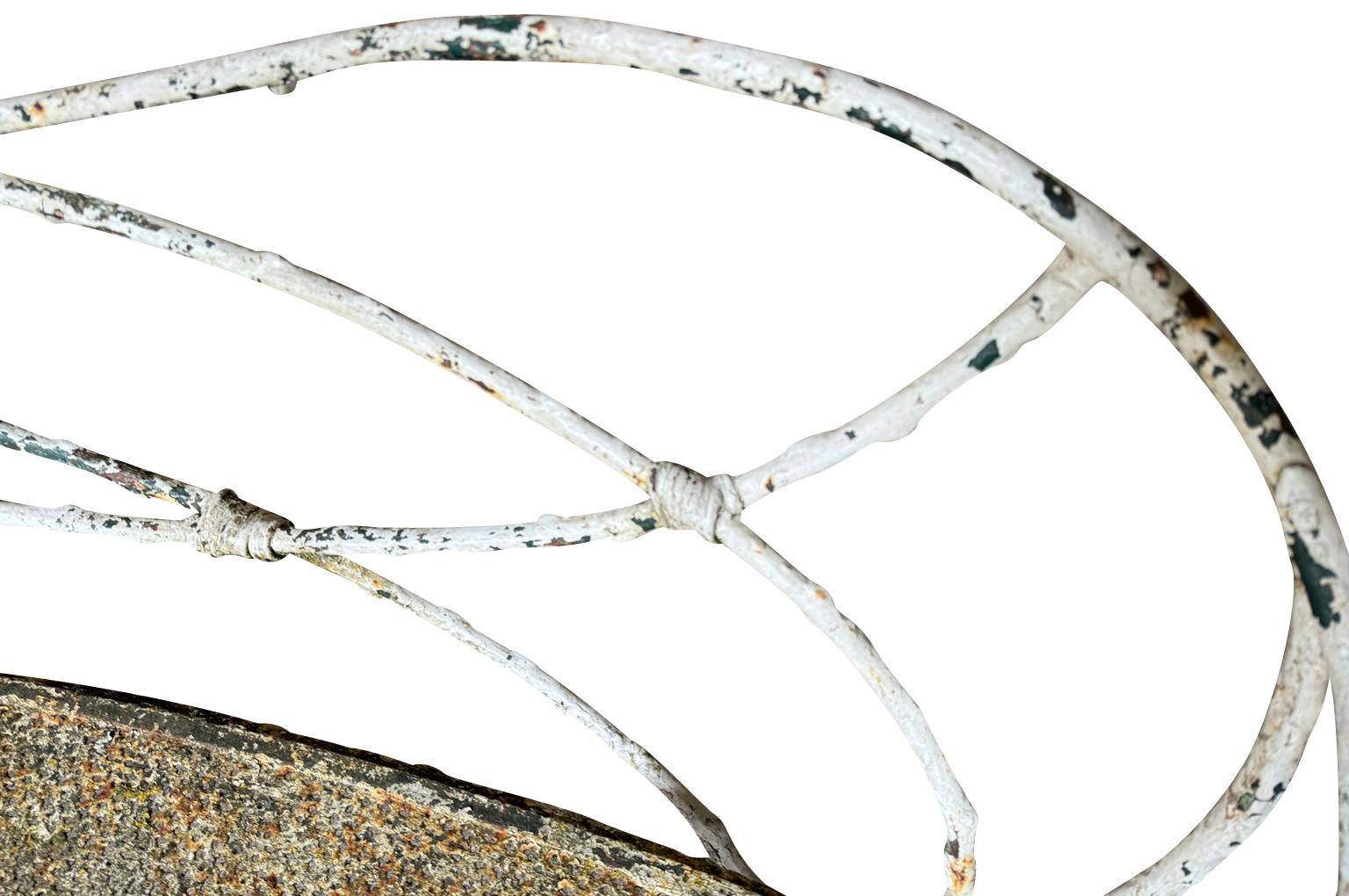 Exceptional French Iron Garden Bench For Sale 5