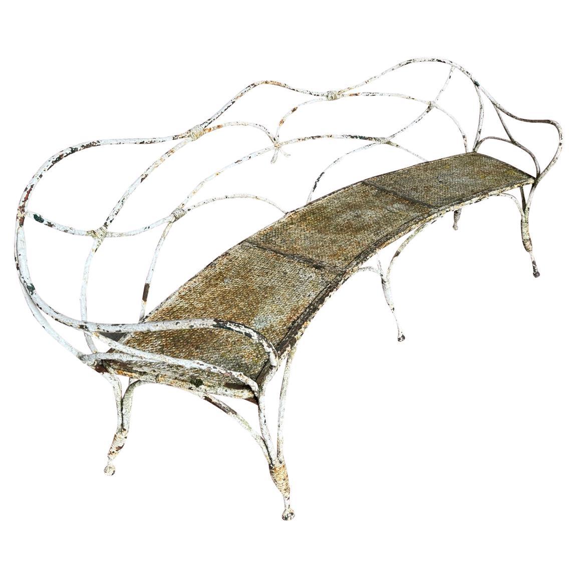 Exceptional French Iron Garden Bench