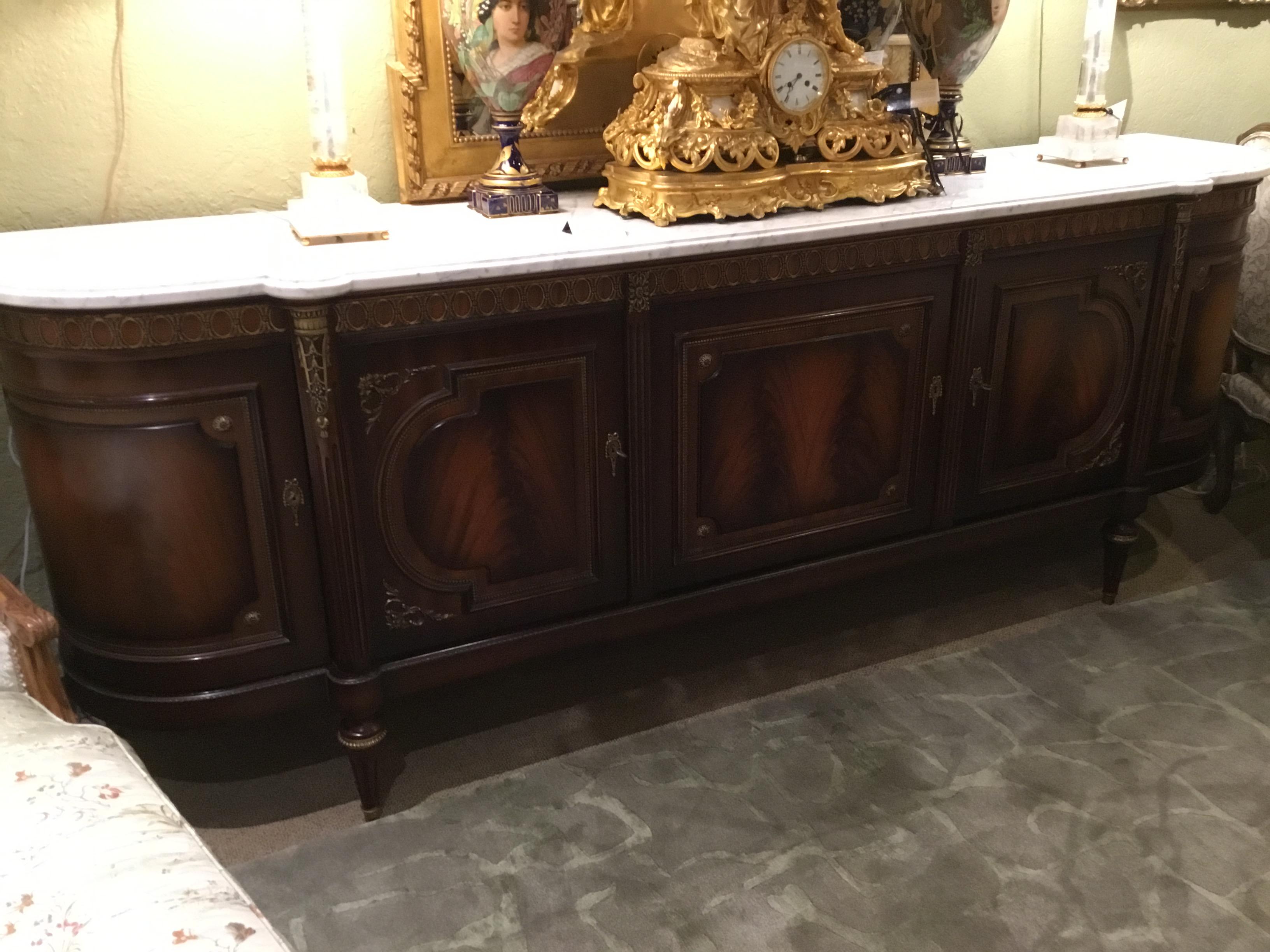 Francese Exceptional French Louis XVI Style Sideboard/Buffet Signed JP Ehalt 20th Century in vendita