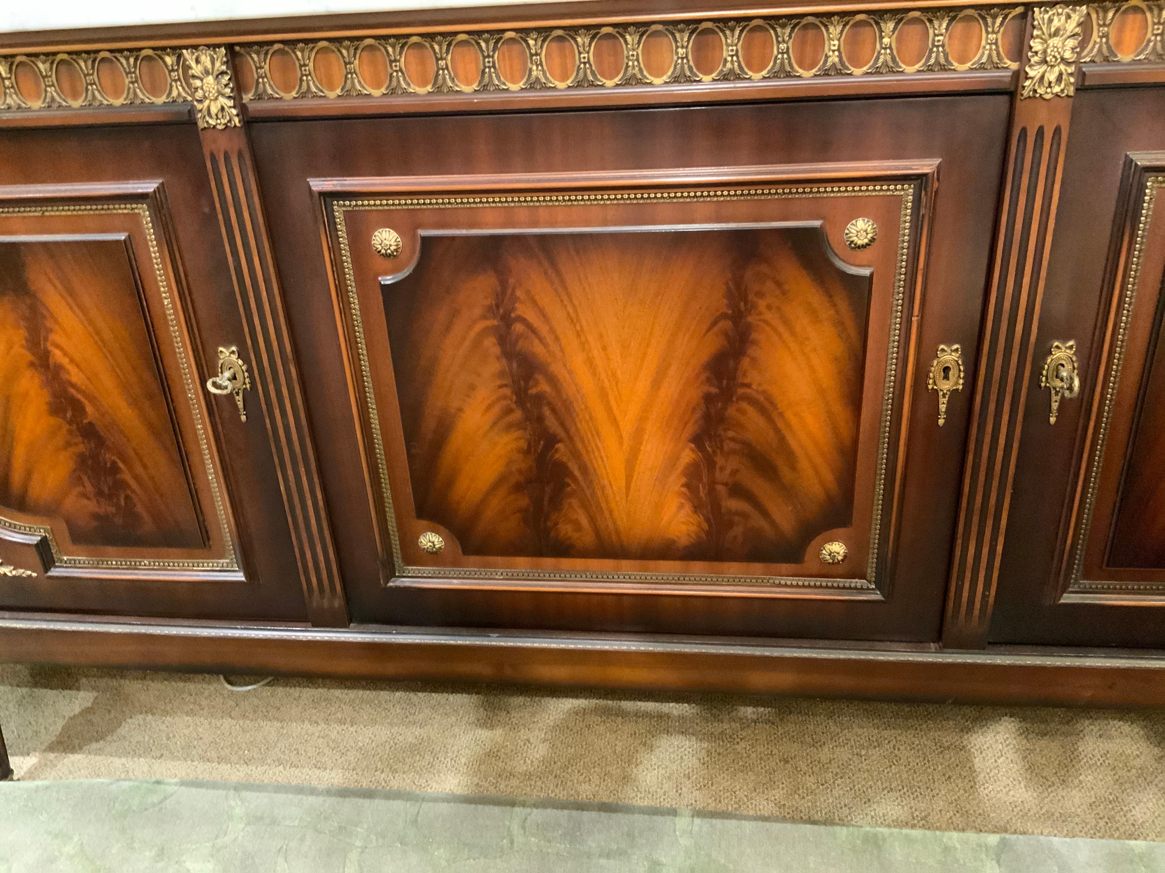 Mahogany Exceptional French Louis XVI Style Sideboard/Buffet Signed JP Ehalt 20th Century For Sale