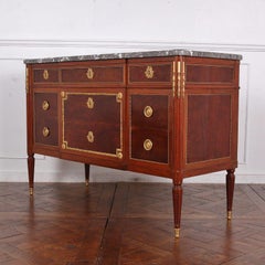Exceptional French Mahogany Louis XVI Style Commode Signed 'Rinck' Paris
