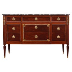 Exceptional French Mahogany Louis XVI Style Commode Signed 'Rinck' Paris