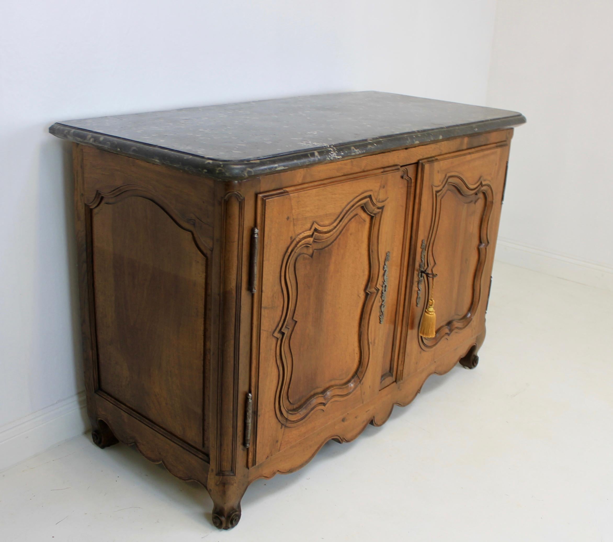 Exceptional French Marble-Top Buffet In Good Condition For Sale In Chulmleigh, Devon