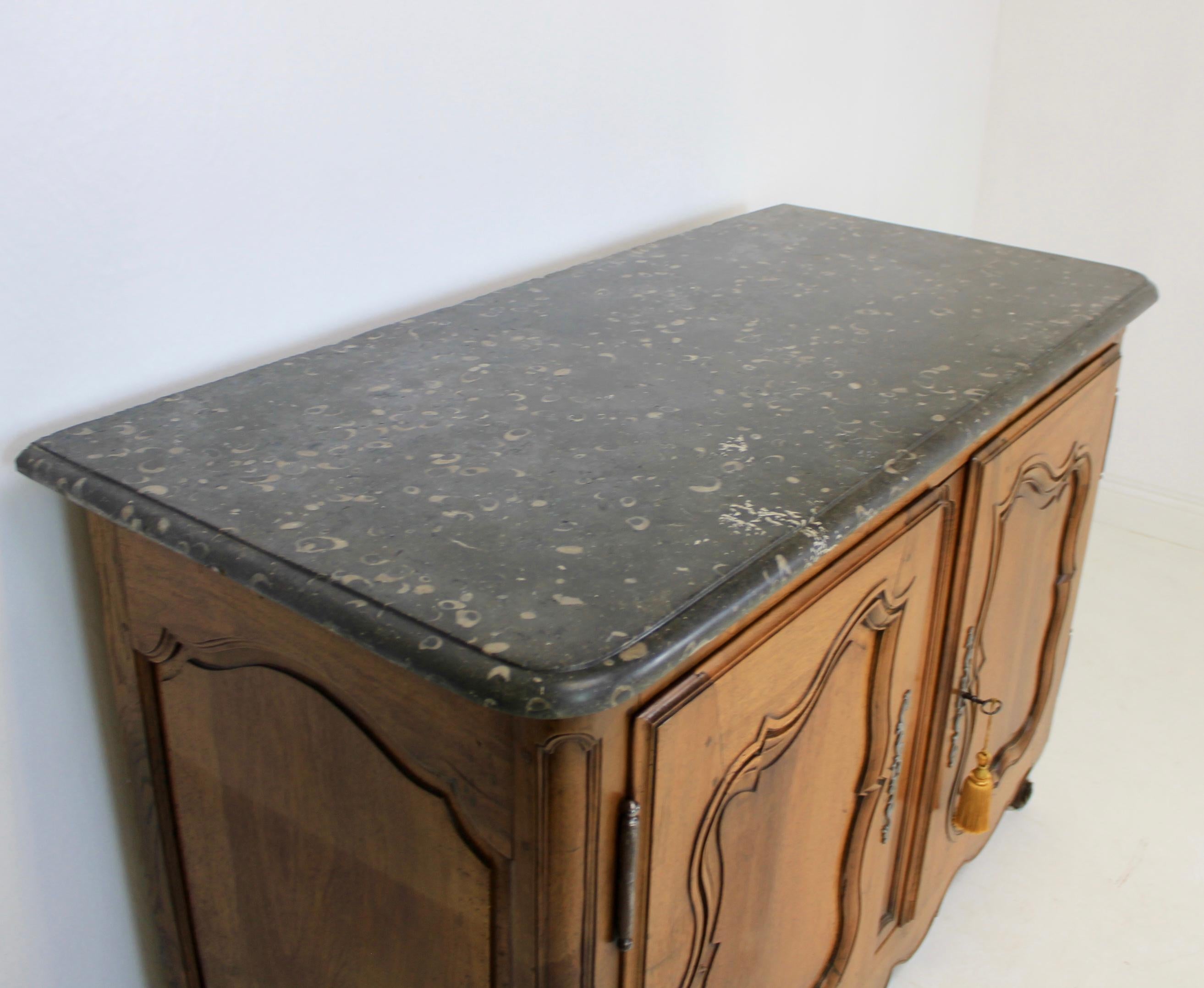 18th Century and Earlier Exceptional French Marble-Top Buffet For Sale