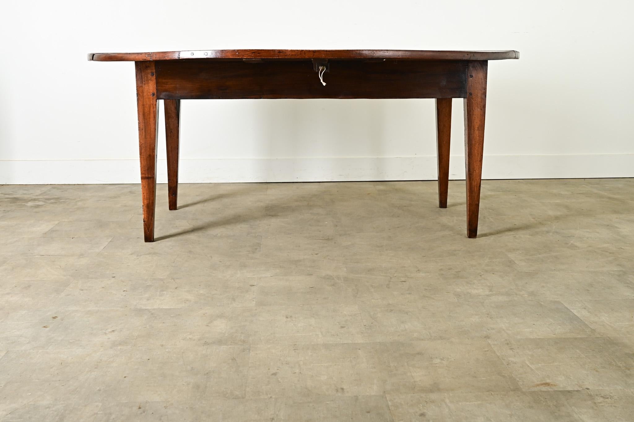 Exceptional French Oval Walnut Drop Leaf Dining Table 4