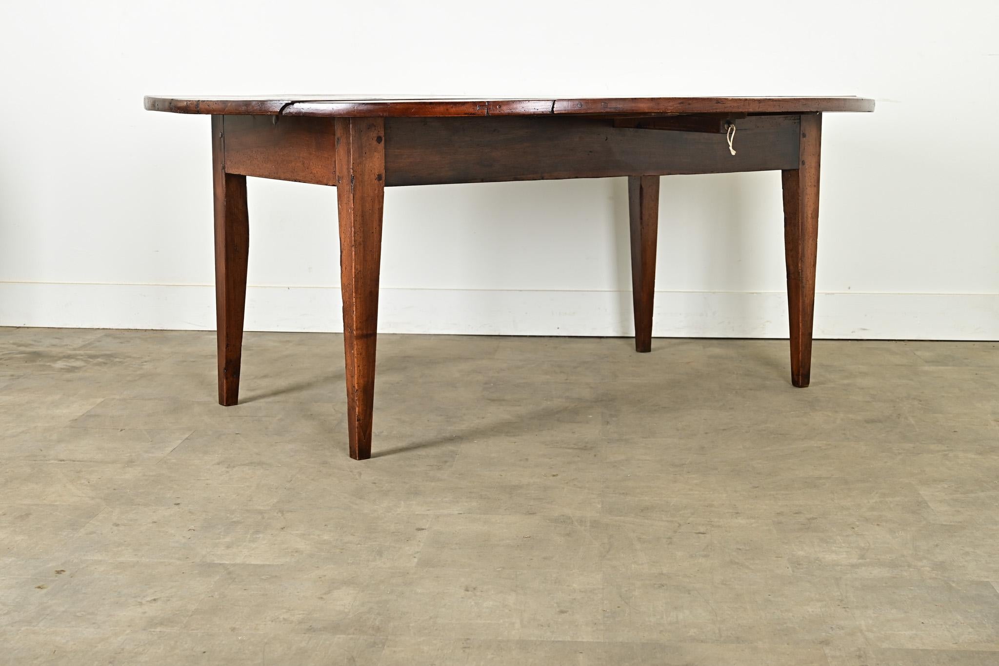 Exceptional French Oval Walnut Drop Leaf Dining Table 5
