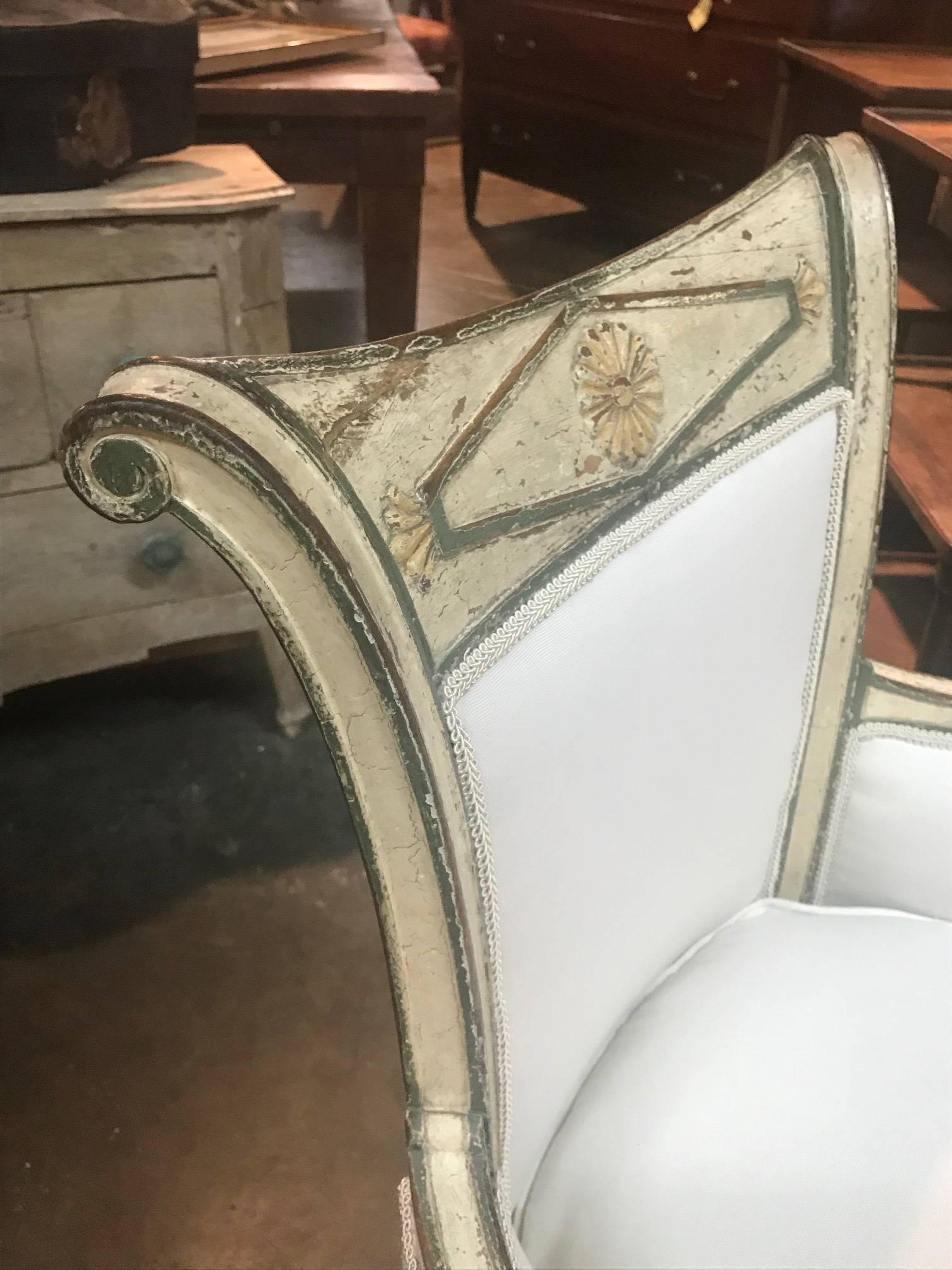 Wood Exceptional French Period Directoire Armchair