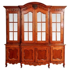 Exceptional  French Provincial Style Cherry  Breakfront