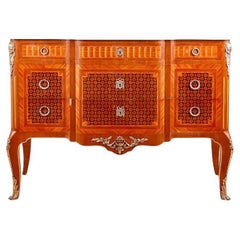 Exceptional French Transitional Breakfront Commode