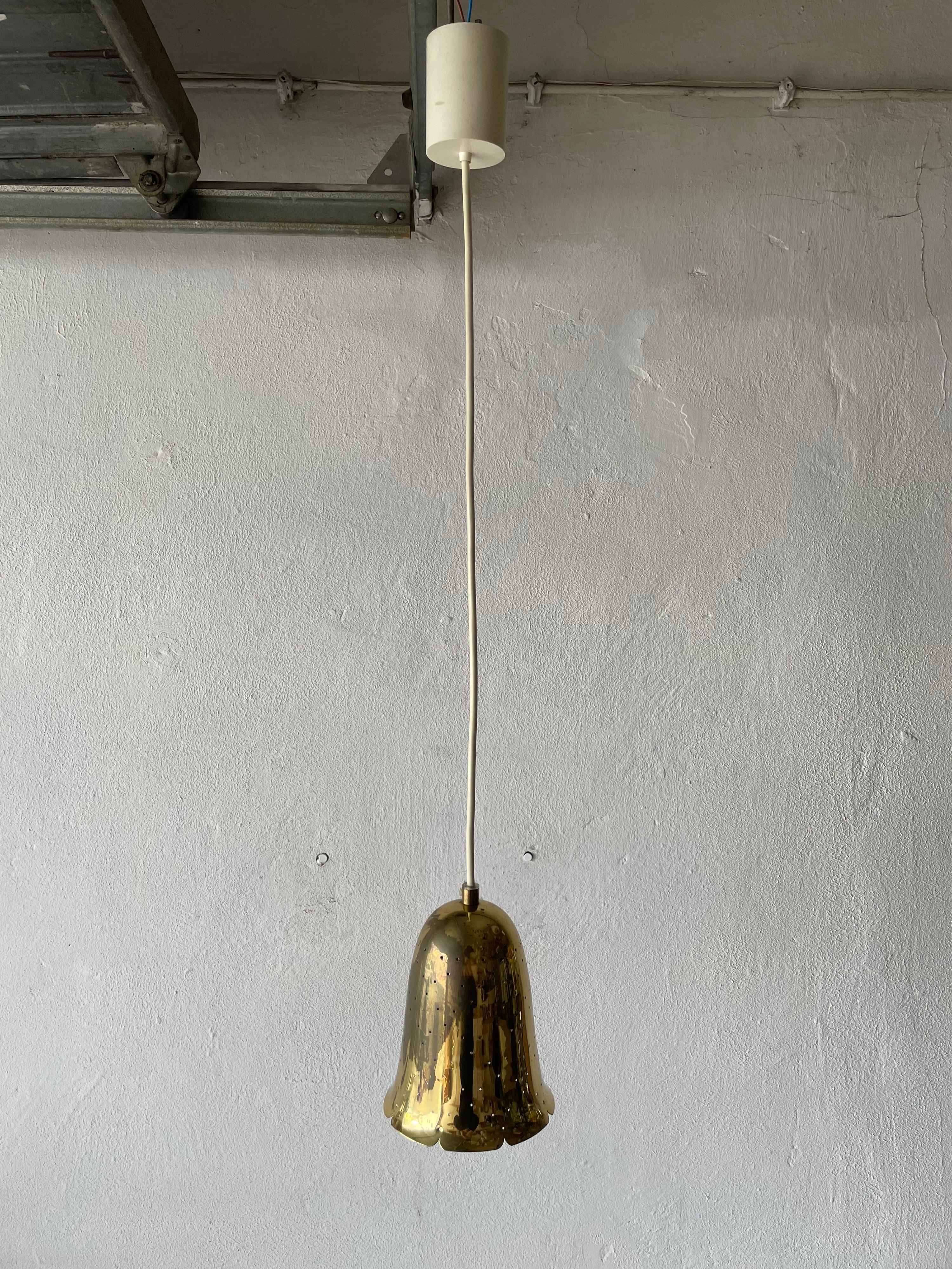 Exceptional Full Brass Pendant Lamp by Boréns Borås, 1950s, Sweden 3