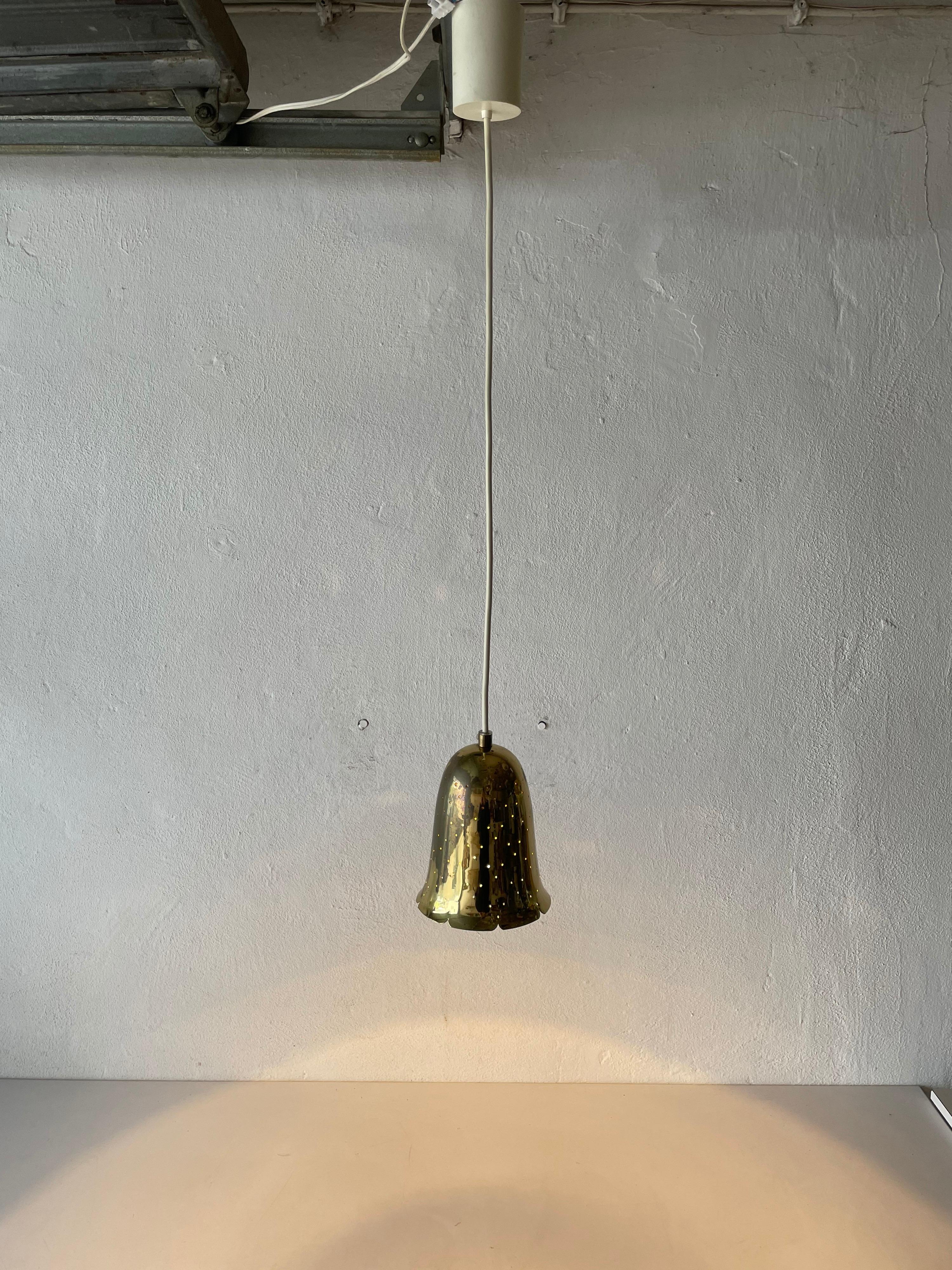 Exceptional Full Brass Pendant Lamp by Boréns Borås, 1950s, Sweden 4