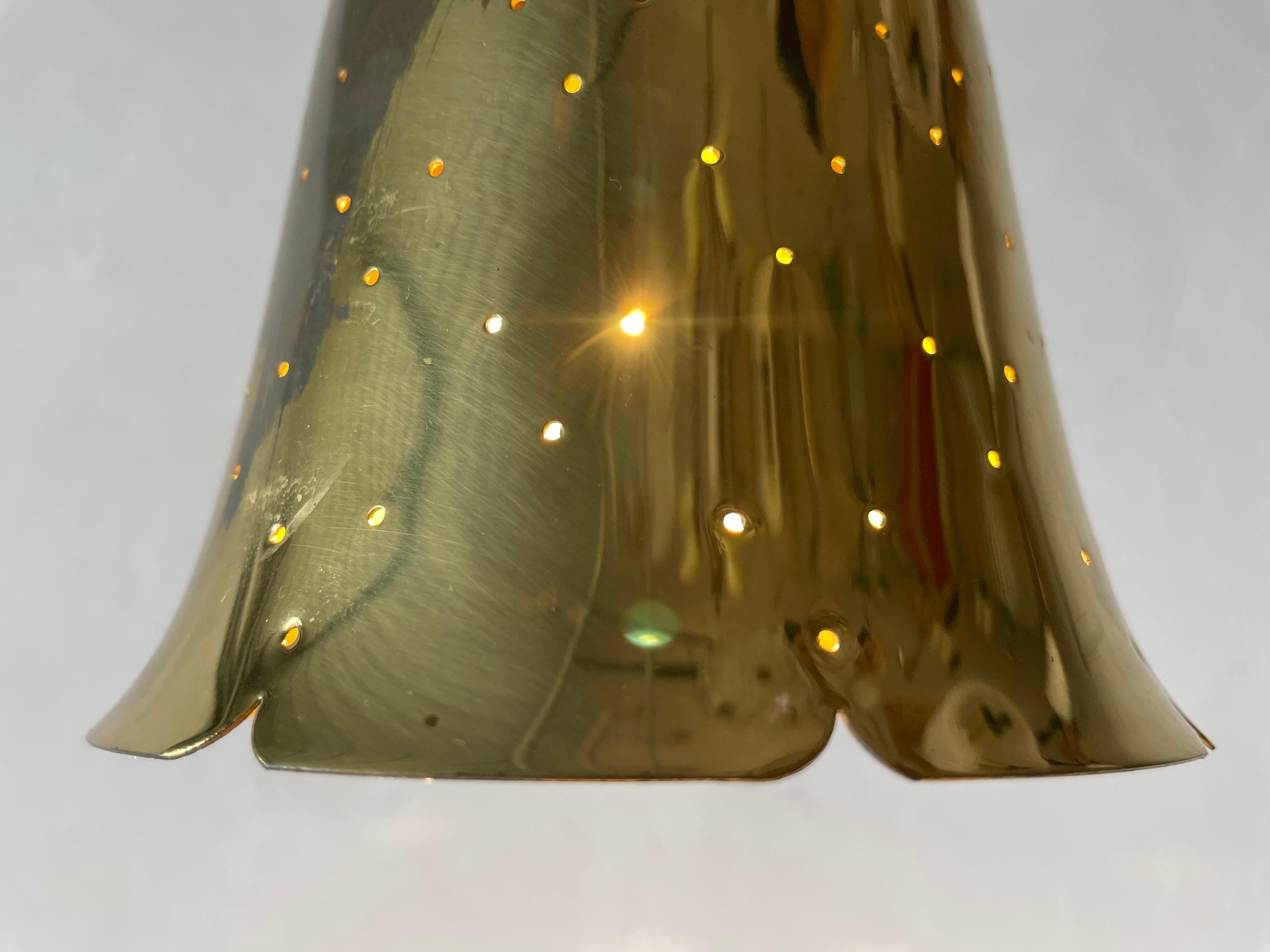 Exceptional Full Brass Pendant Lamp by Boréns Borås, 1950s, Sweden 5