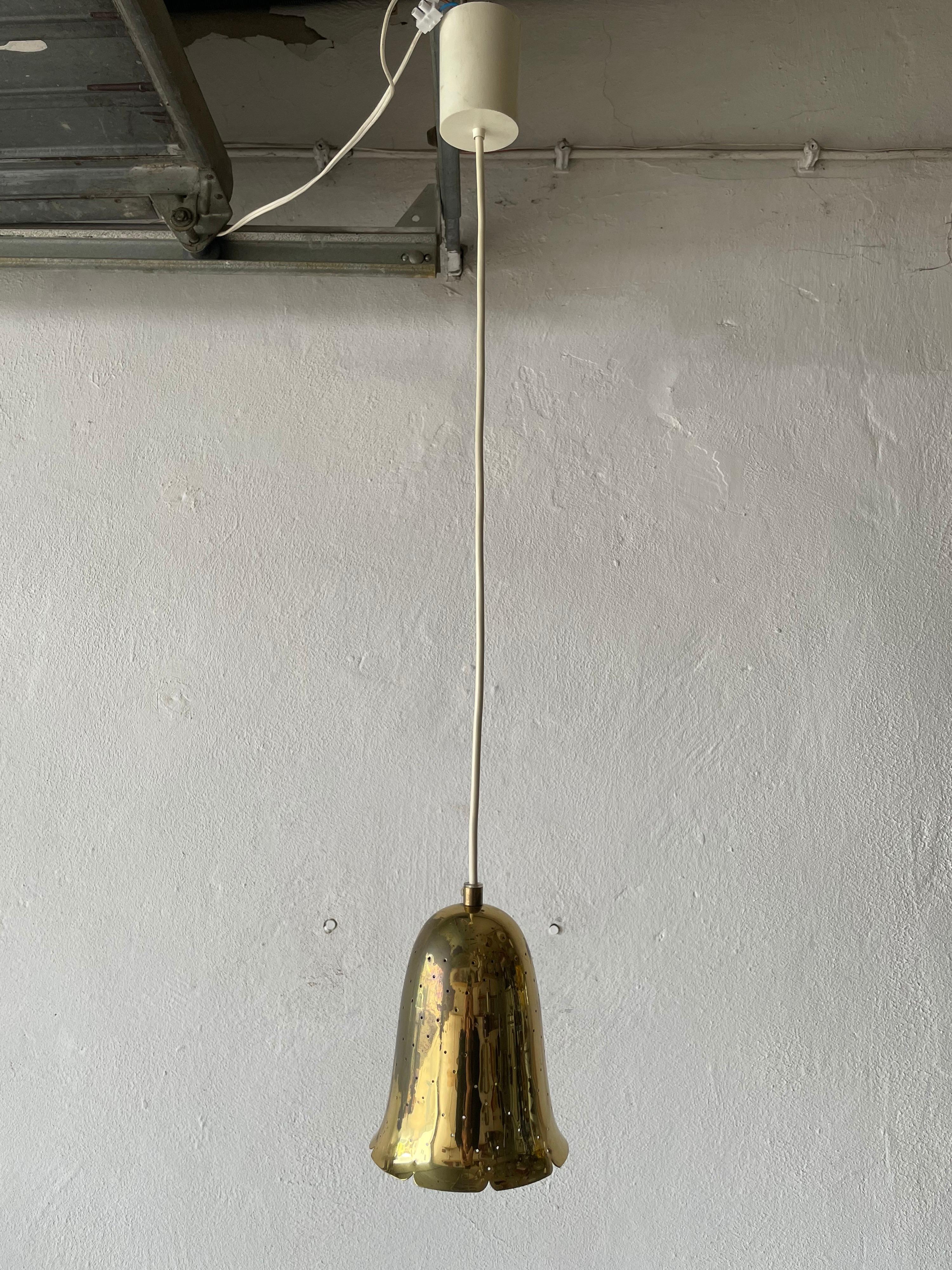 Exceptional Full Brass Pendant Lamp by Boréns Borås, 1950s, Sweden 6