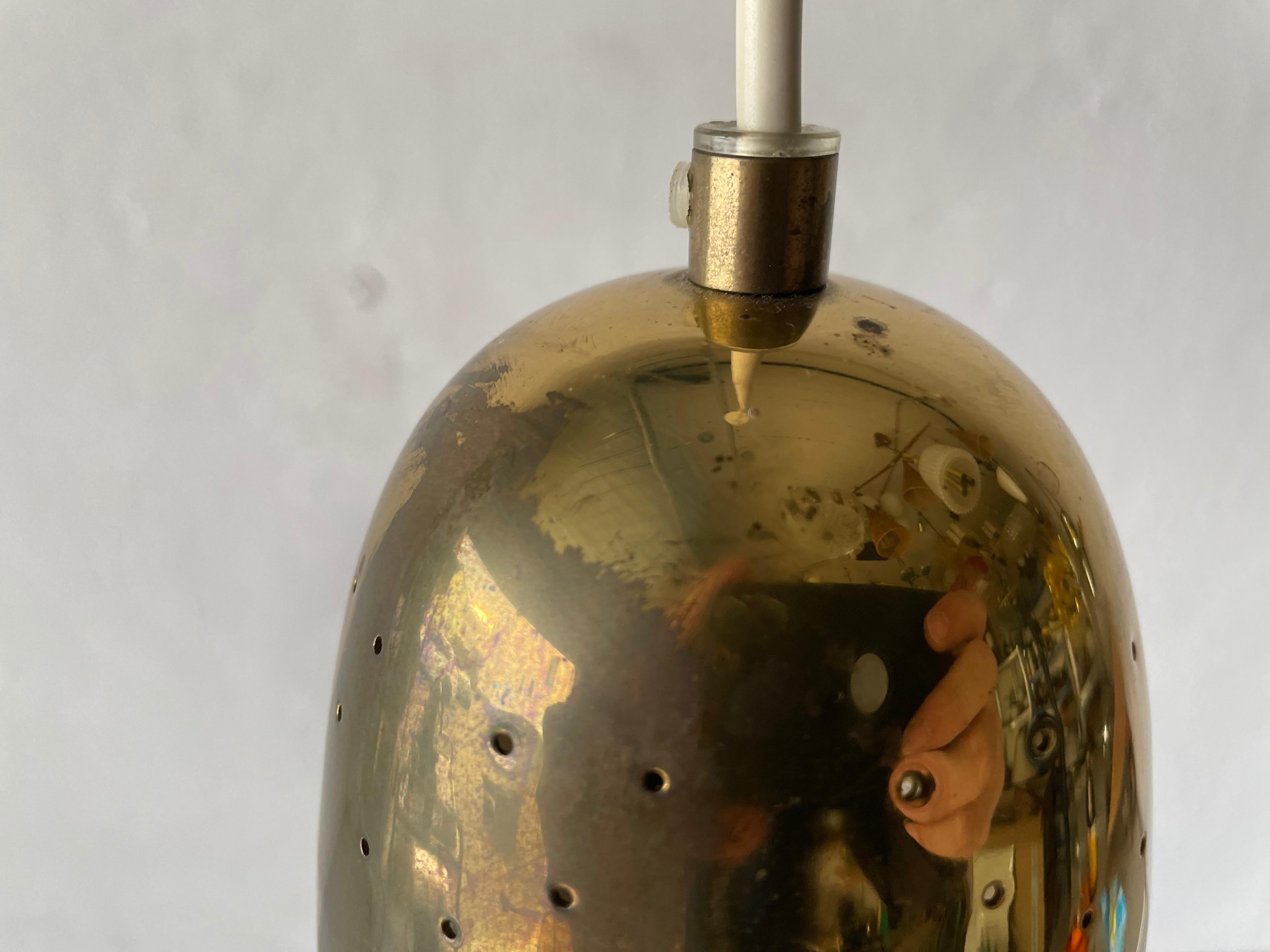 Mid-Century Modern Exceptional Full Brass Pendant Lamp by Boréns Borås, 1950s, Sweden