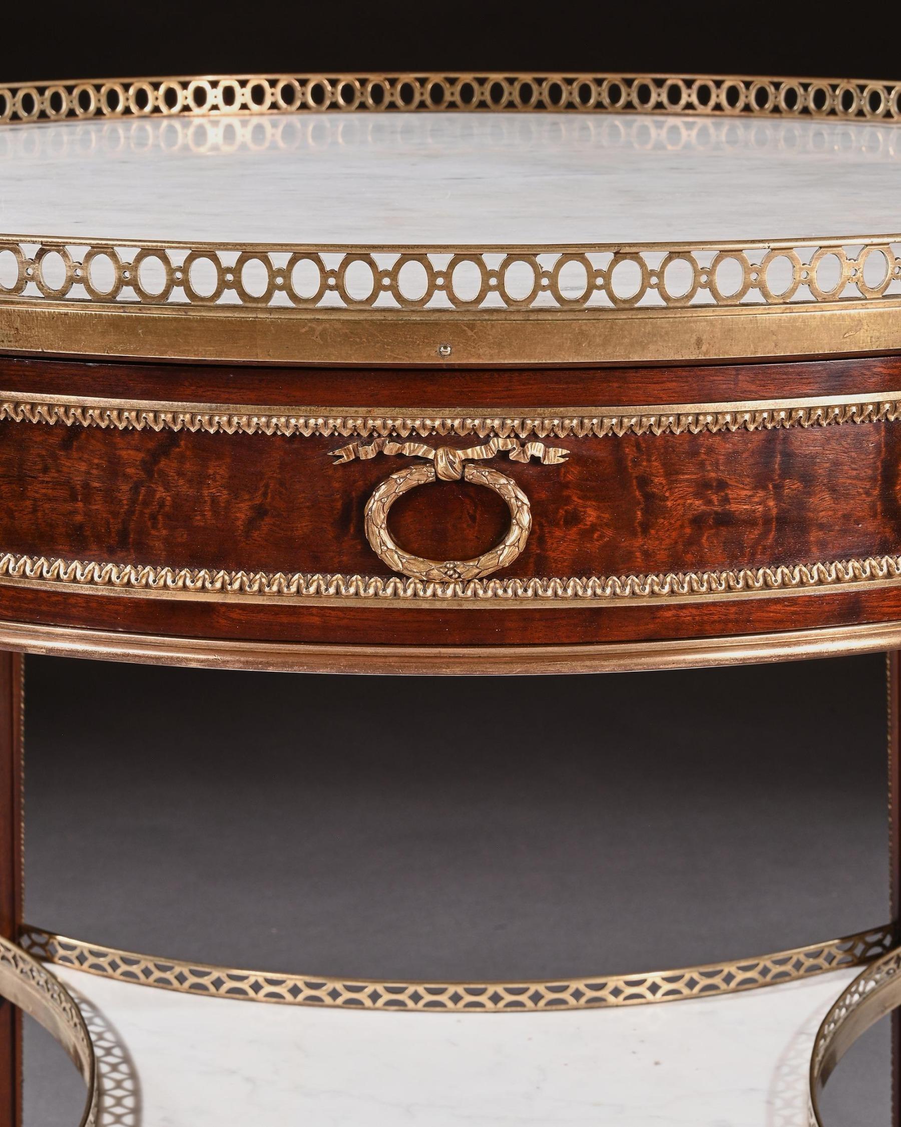 Exceptional G. Durand 19th C. Mahogany & Gilt Bronze Gueridon Bouillotte Table 2