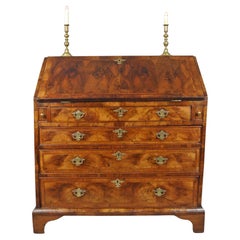 Exceptional George II Yew Wood and Walnut Bureau c. 1750