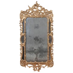 Exceptional George III Giltwood Mirror with Original Mercury Plate