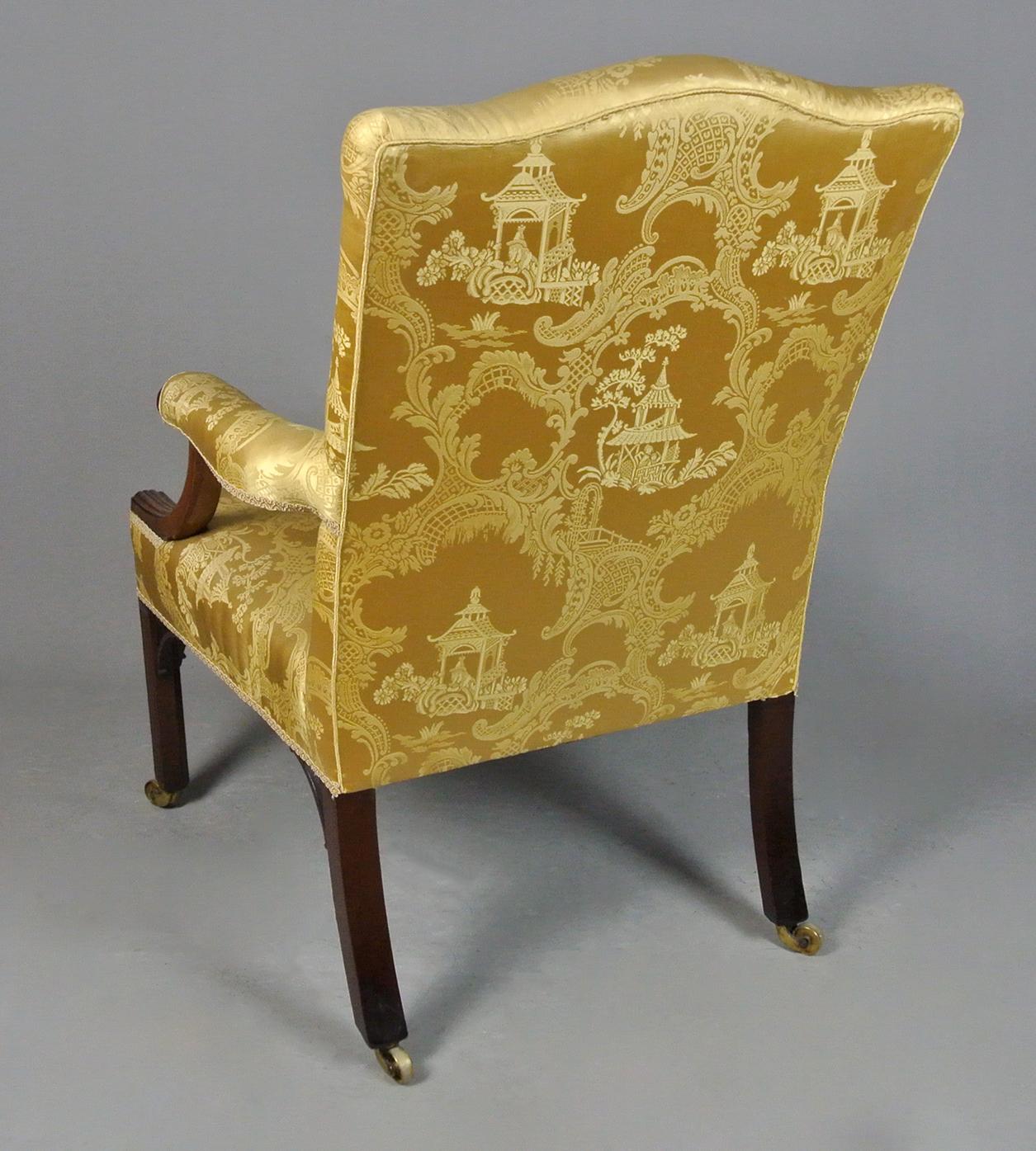Exceptional George III Mahogany Gainsborough Chair c. 1750 2