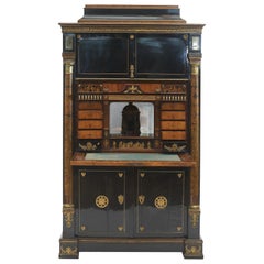 Antique Exceptional German Neoclassical Secretary, Berlin, 1810-1815