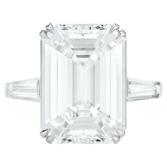 Exceptional GIA 10 Carat Emerald Cut Diamond Platinum Ring Type 2A Golconda 