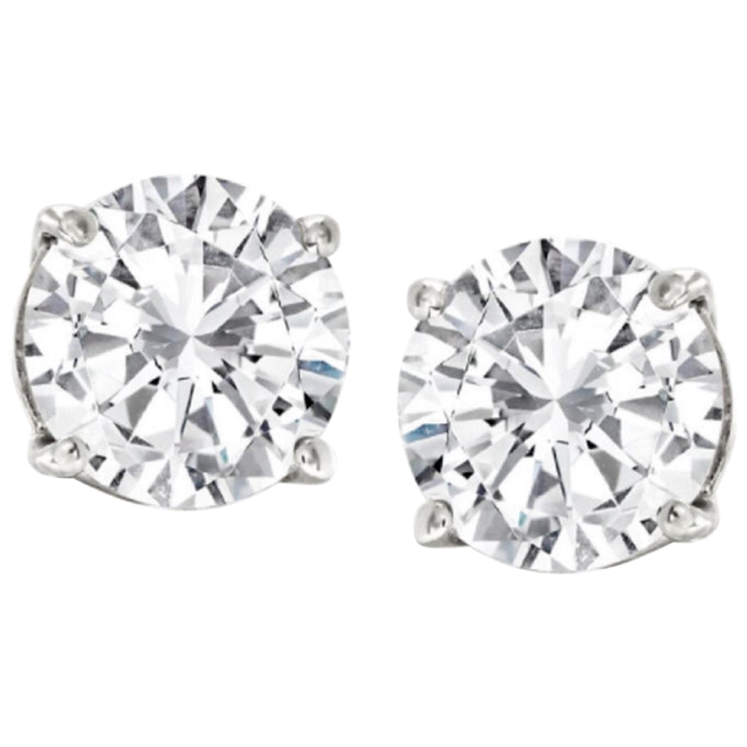 GIA 6.03 Carat Diamond Studs