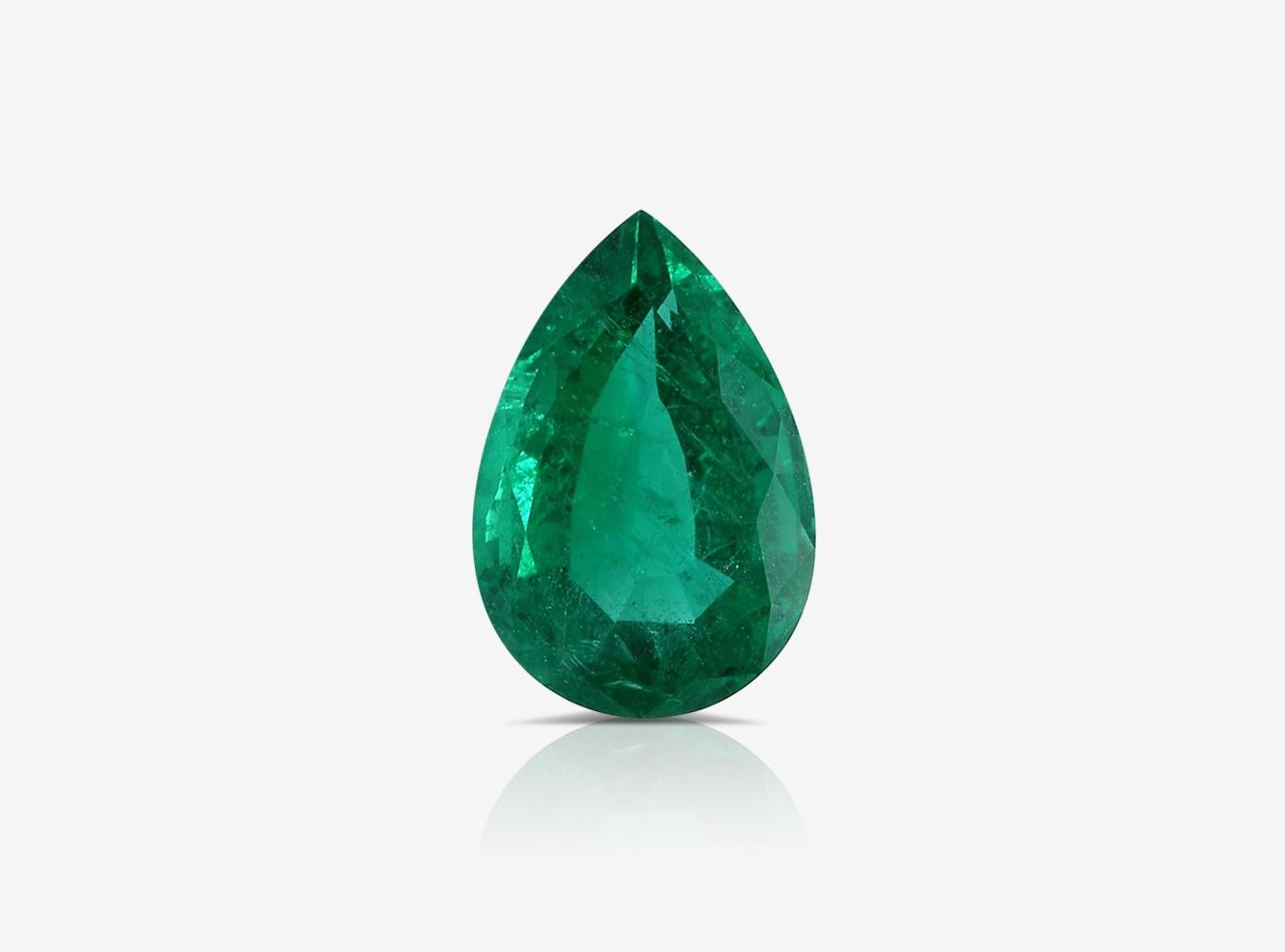 Women's or Men's GIA and AGL Certified 24.54 Carat Pear Cut Emeralds Earrings