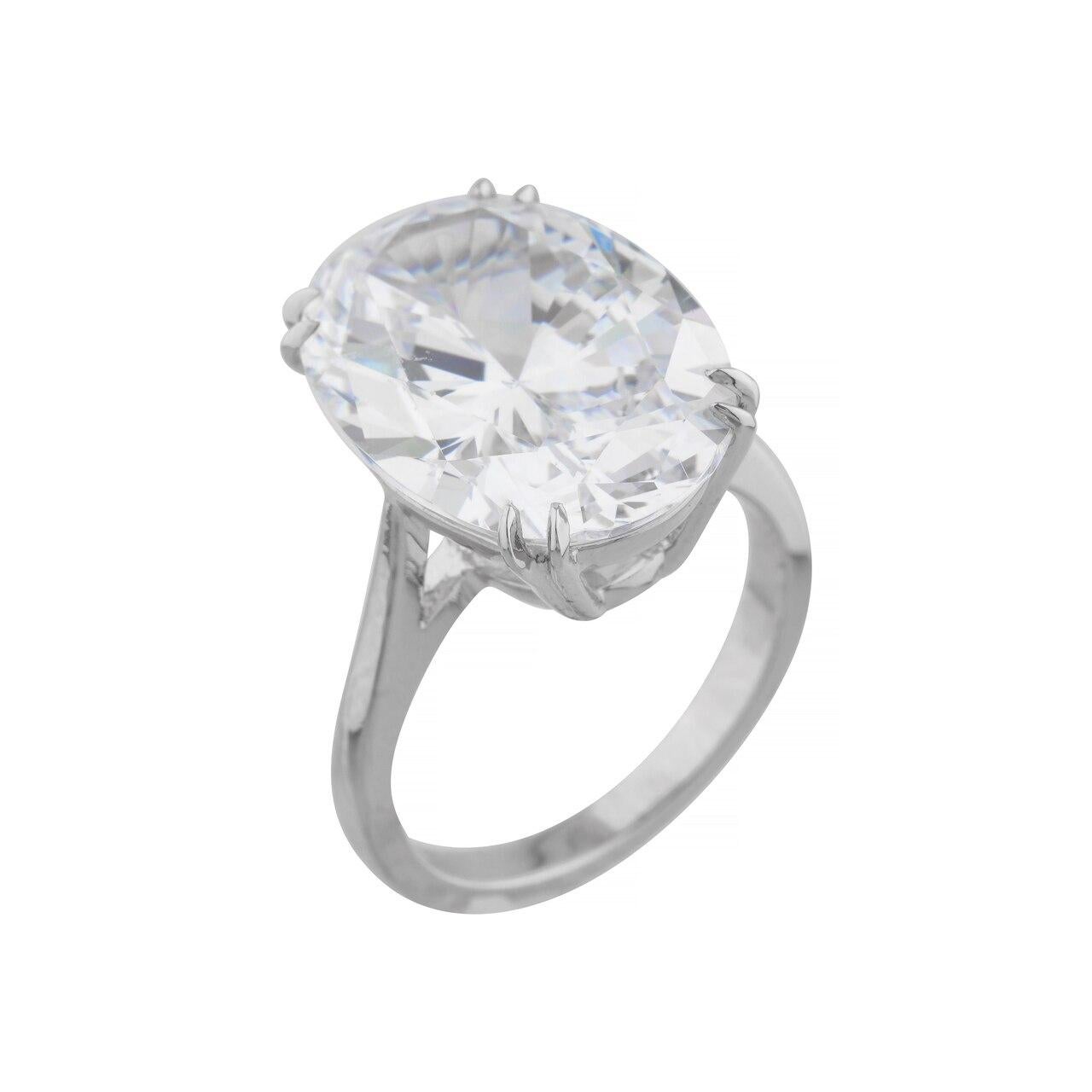 I FLAWLESS GIA zertifizierter ovaler Platinring mit 4,01 Karat Diamant (Moderne)