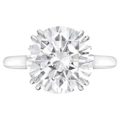 Exceptional GIA Certified 10 Carat Round Brilliant Cut Diamond Platinum Ring