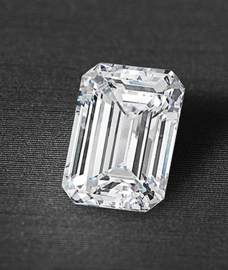 9 carat emerald cut diamond ring