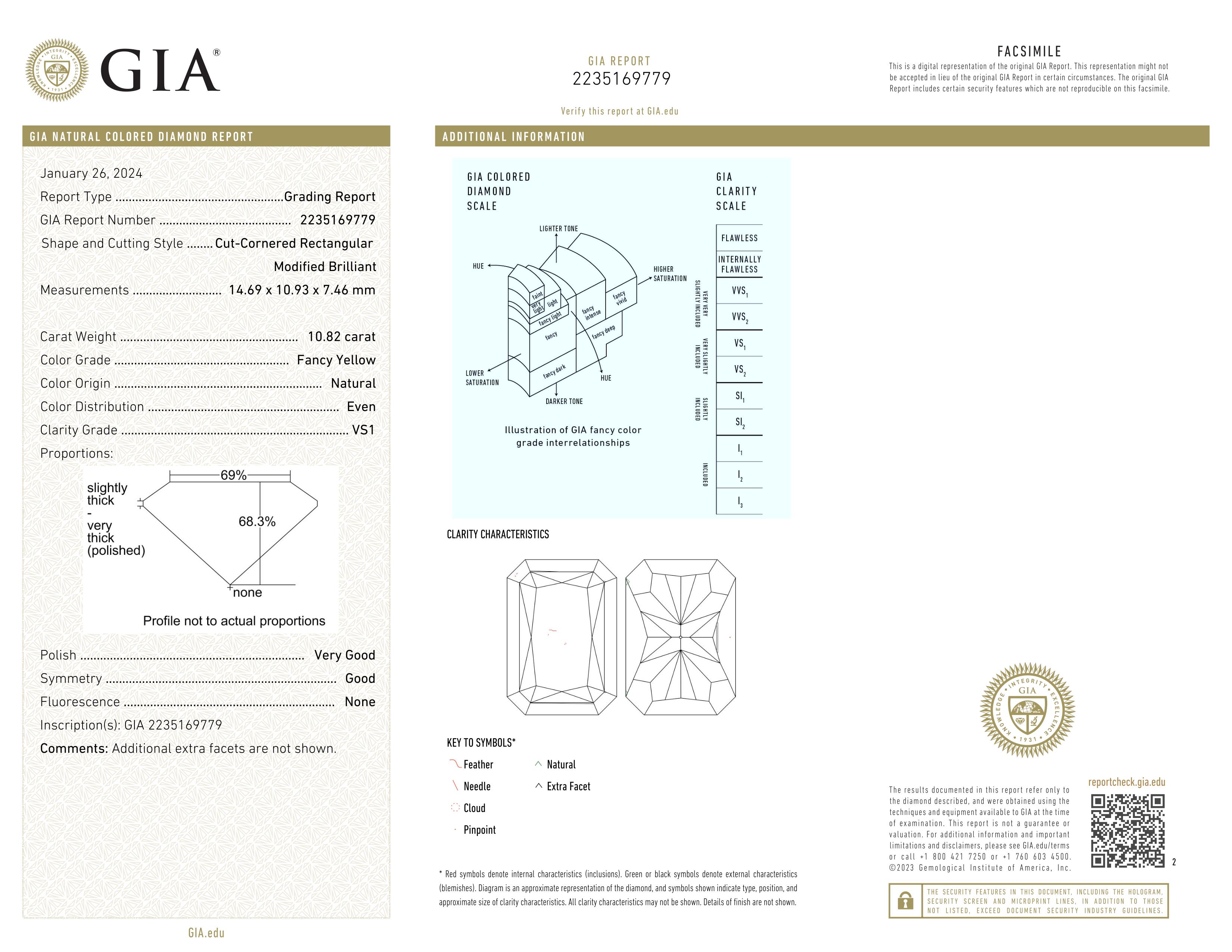 Modern Exceptional GIA Certified 10.82 Carat Fancy Yellow Diamond Ring